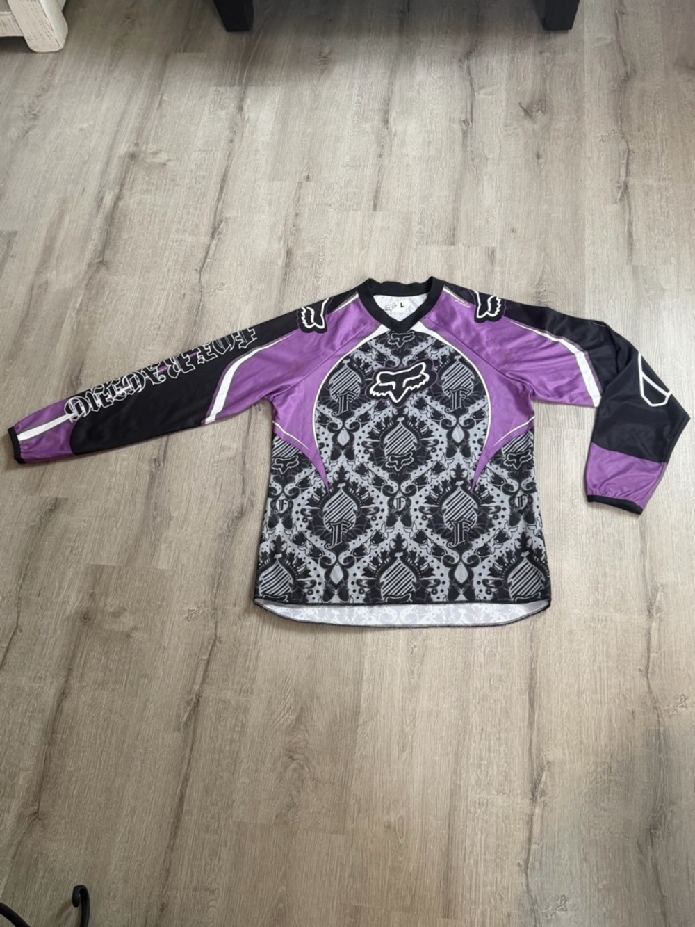Fox Long-Sleeve Motocross Jersey in Purple and Black